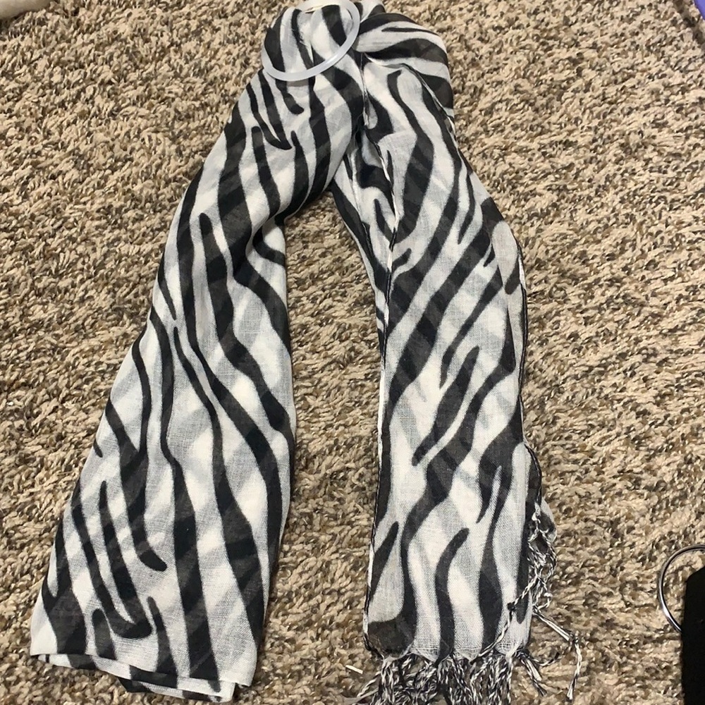 Zebra print scarf